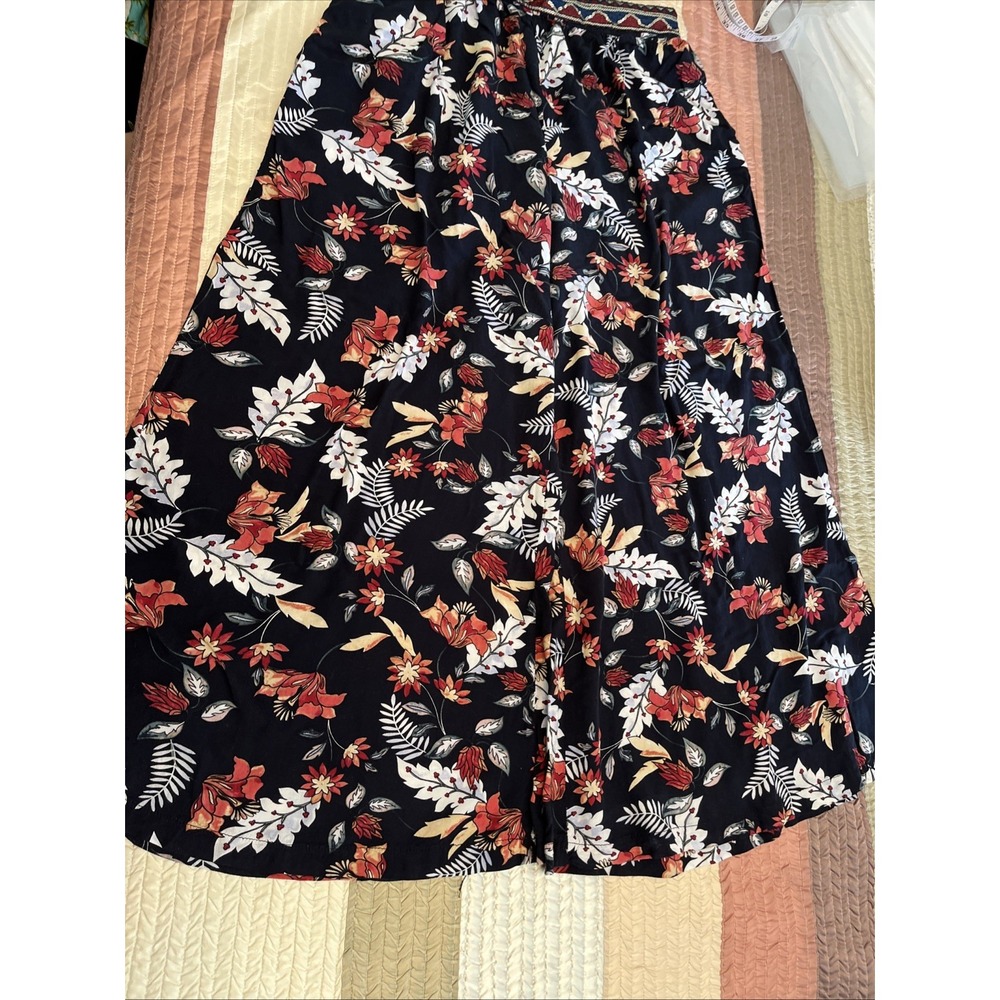 Jaase Handshaped In The Shed Floral Cropped Pants Womens Size L Multicolor